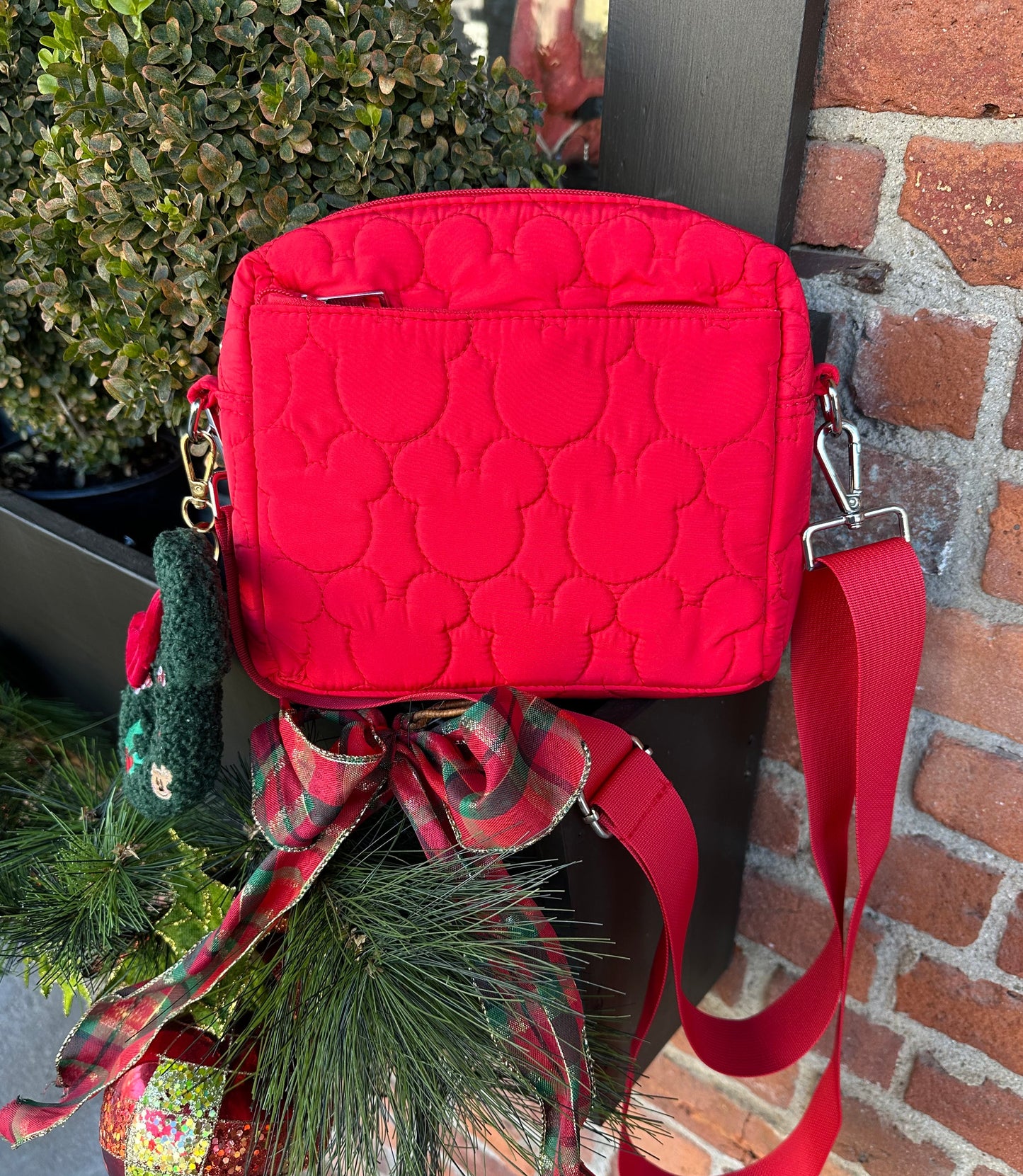 Red Quilted Crossbody Bag
