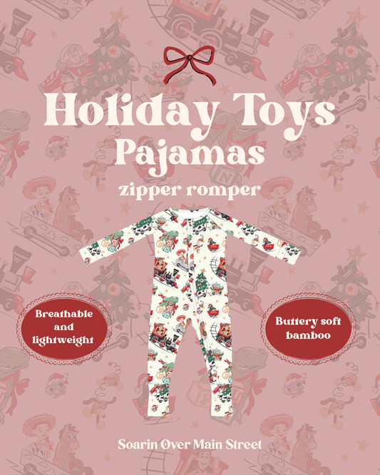 (PRE-ORDER) Holiday Toys Zipper Romper