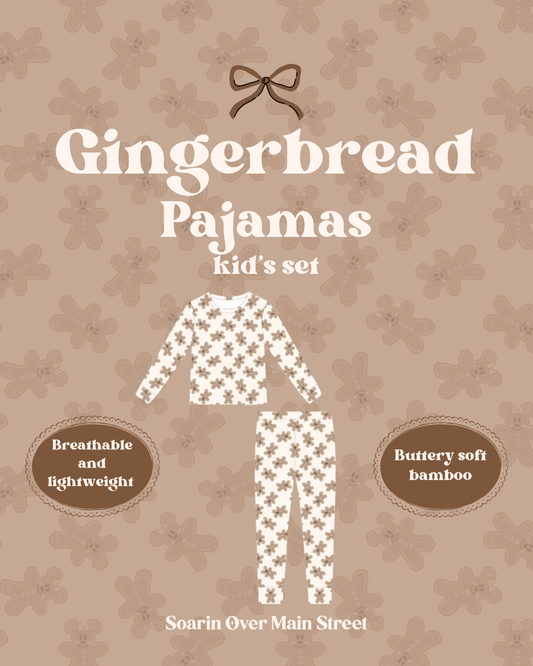(PRE-ORDER) Kids Gingerbread Pajama Set