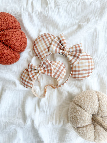 Baby/Child Harvest Gingham Mouse Ears!