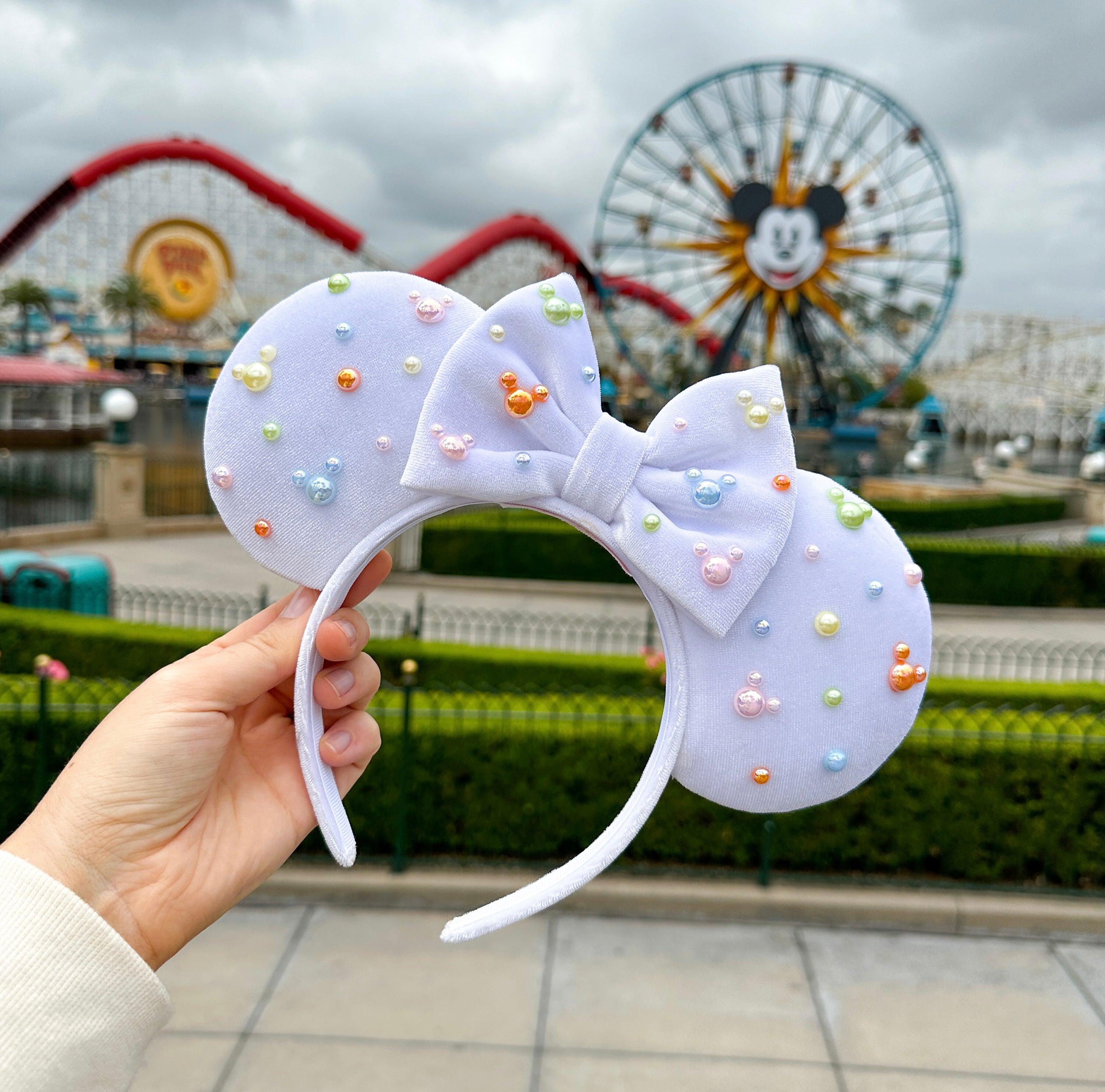 Main street couture white velvet orders mickey headband