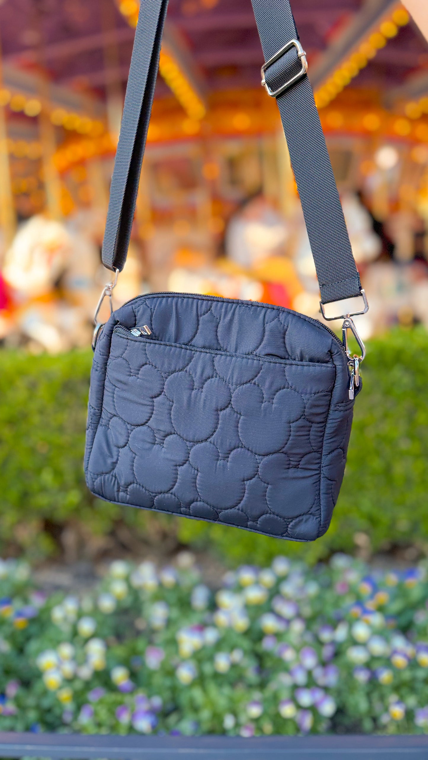 Black Quilted Crossbody Bag