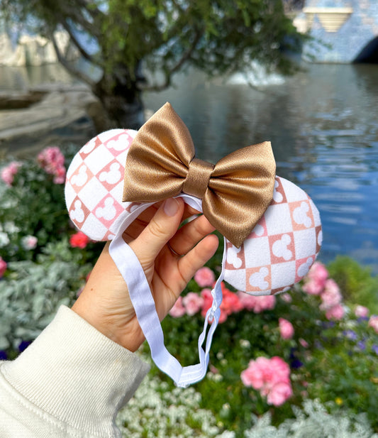 Baby/Child Neutral Checkered Mouse Ears!