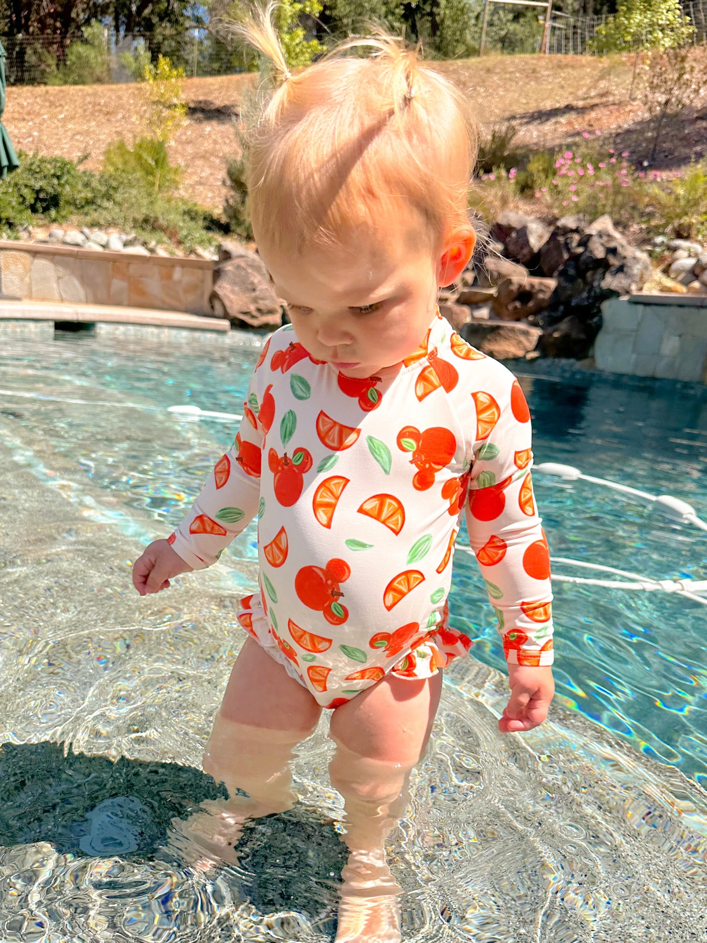 Clementine One Piece Rashguard Swimsuit