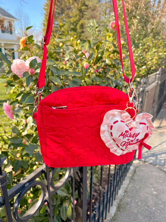 Red Quilted Crossbody Bag