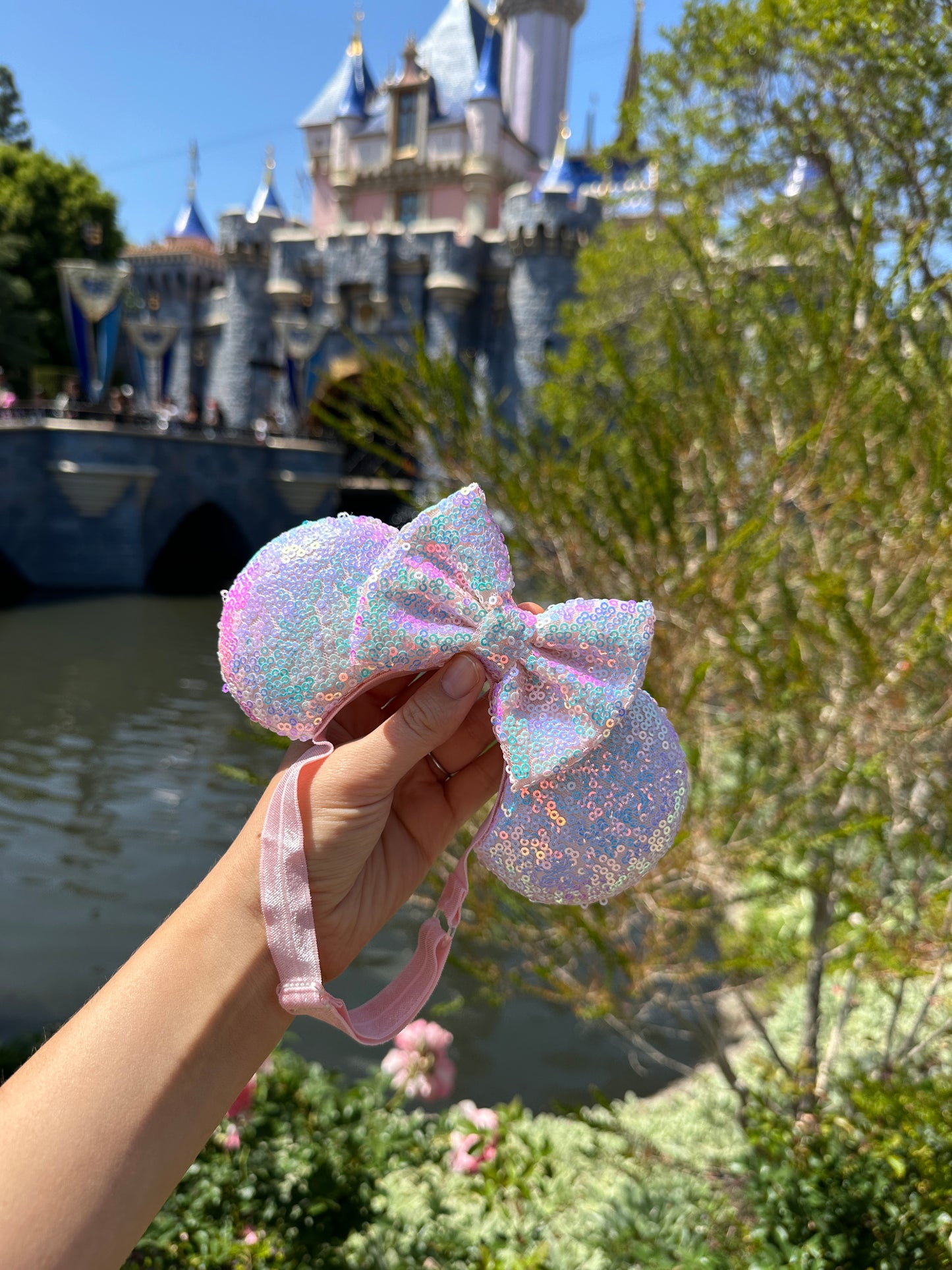 Baby/Child Pink Iridescent Sequin Mouse Ears!