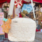 Cream Quilted Crossbody Bag