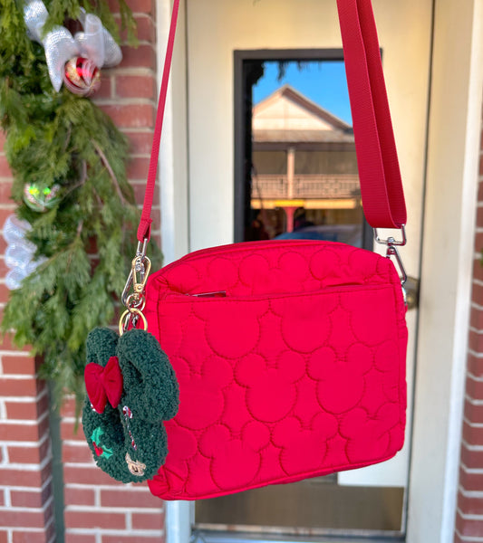 Red Quilted Crossbody Bag