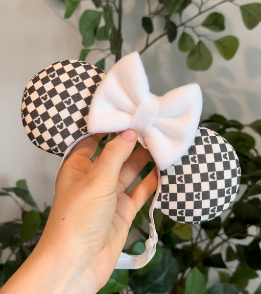 Baby/Child Checkered Mick Mouse Ears!