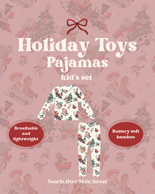 (PRE-ORDER) Kids Holiday Toys Pajama Set
