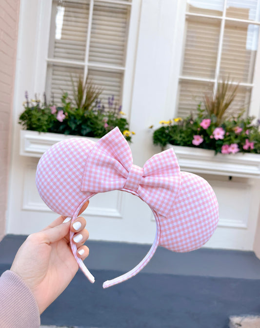 Pink Gingham Mouse Ears!