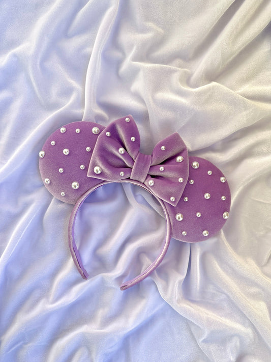 Lavender Pearl Velvet Mouse Ears!