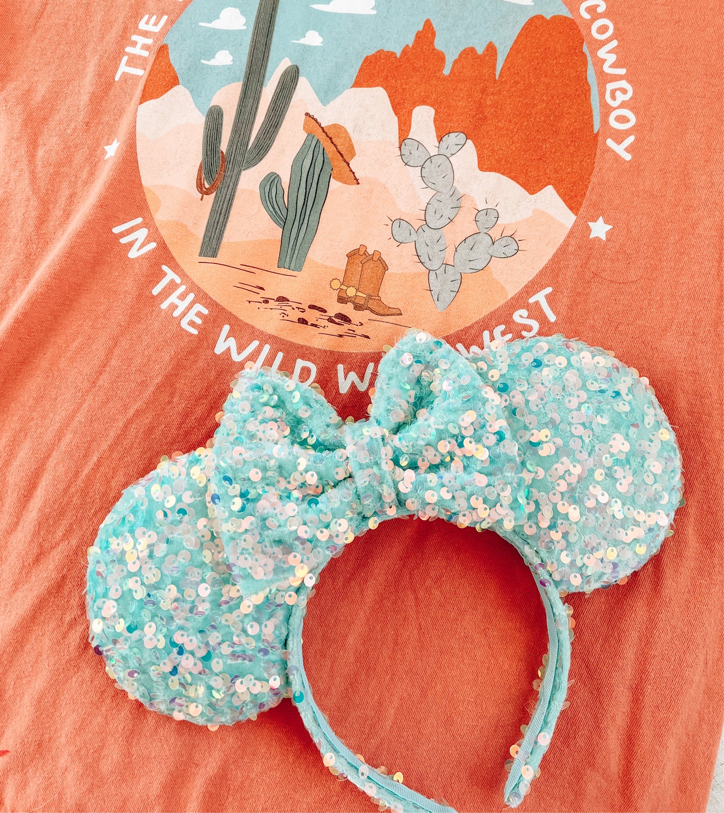 Mint Iridescent Sequin Mouse Ears!