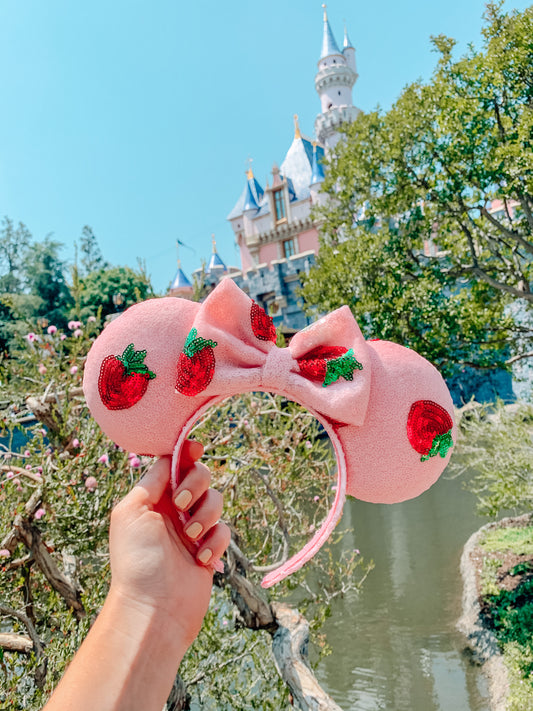 Strawberry Fields Sequin Mouse Ears!