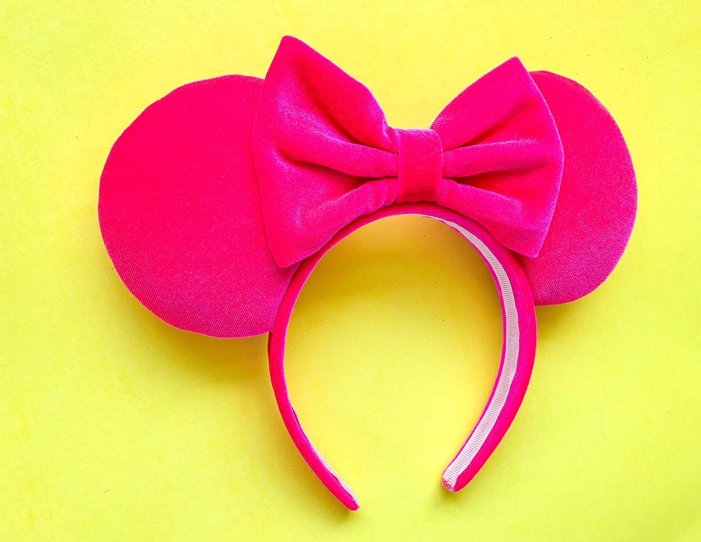 Hot Pink Velvet Mouse Ears!