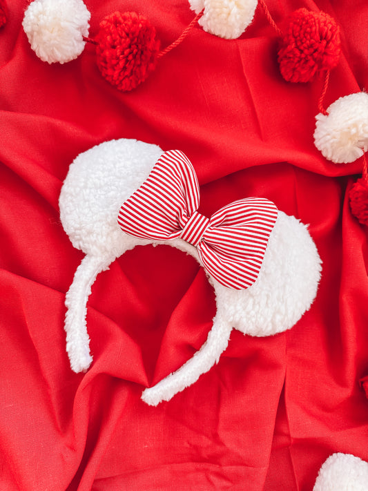 Candy Cane Lane Sherpa Mouse Ears!